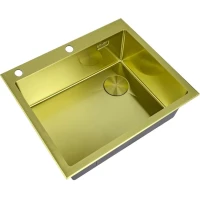 Кухонная мойка Zorg LUX 5951 GOLD 59x51 см, золотой матовый