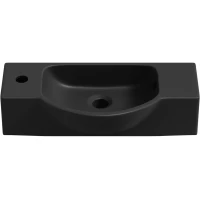 Раковина Lavinia Boho Bathroom Sink 33311040 53x25 см L, рукомойник, черный матовый