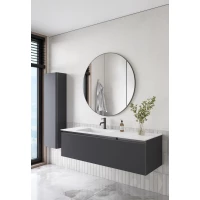 Комплект мебели Armadi Art Quatro Antracite 790-M2-140-A-A-LED + 793-140-W-A + 545-100-GM 141 см L, подвесной, с подсветкой, антрацит матовый