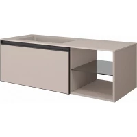 Тумба с раковиной Armadi Art Quatro Daphne 790-M6-120-D-A + 793-120-D-L 121 см L, подвесная, бежевый матовый