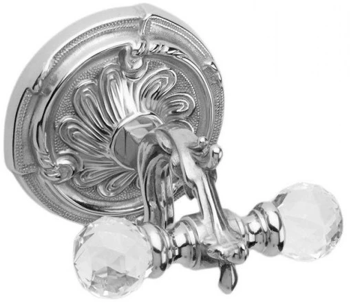 Крючок двойной хром Art&Max Barocco Crystal AM-1784-Cr-C