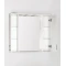 Зеркальный шкаф 90x83 см рельеф пастель Style Line Олеандр 2 ЛС-00000484 - 3
