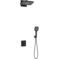 Душевой комплект Vincea Inspire VSFW-3I21MT4MB 320x200 мм, с термостатом, черный матовый