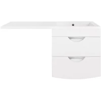 Тумба с раковиной белый глянец 120 см Style Line Жасмин 2 ЛС-00000577 + СС-00000394