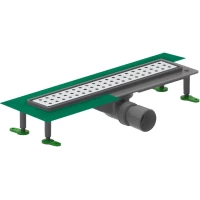 Душевой трап (лоток) Ctesi Flow Round BK4024740 70 см, с решеткой, перфорированный, хром