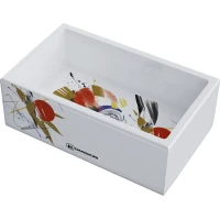 Кухонная мойка Omoikiri Natceramic Mikura 76-Tokyo 4993021 76x46 см, белый