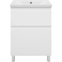 Тумба под раковину Misty Лаки П-Лак-01060-0112Я 60 см, напольная, белый глянец