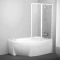 Шторка для ванны 89 см Ravak VSK2 Rosa 140 R белый прозрачное 76P70100Z1 - 1