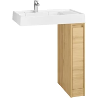 Тумба с раковиной дуб сантана 80 см Акватон Лондри 1A267101LH0C0 + 1A275001LH0C0 + 1A72113KRW010