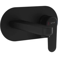 Смеситель для раковины VitrA Root Round A4272136EXP встраиваемый, без донного клапана, черный матовый