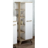 Пенал Sanflor Ингрид C000005877 напольный R, белый матовый/вяз швейцарский