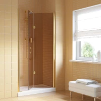 Душевая дверь Vegas Glass GPS LUX 90 09 05 R 90 см R, профиль золотой, стекло бронза