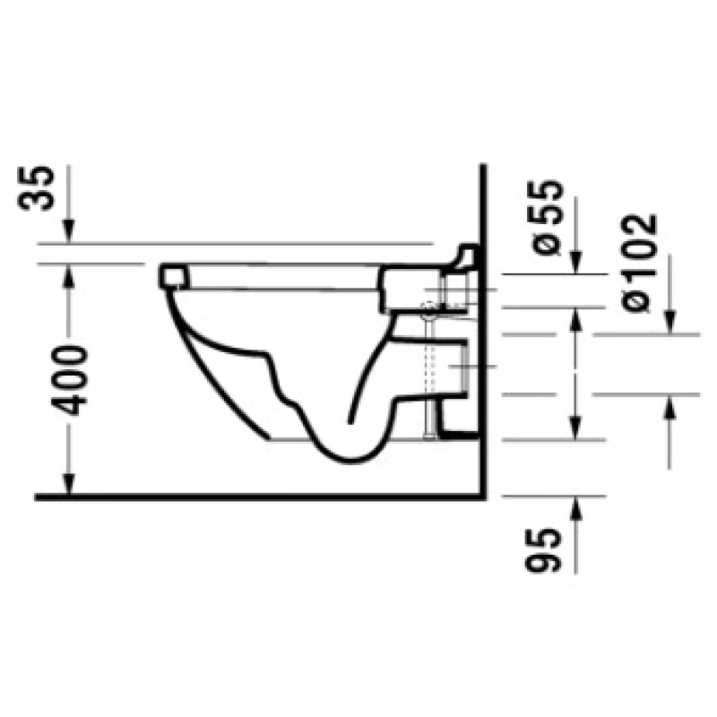 Унитаз подвесной Duravit Starck 3 42250900A1 с сиденьем микролифт, альпийский белый