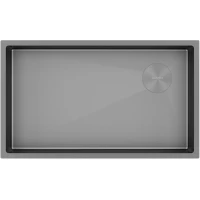 Кухонная мойка Paulmark Next-Skew PM887444-MG 74x44 см, серый матовый