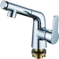 Смеситель для раковины Rush Tenerife TE2835-12 с выдвижным изливом, хром