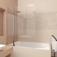 Шторка для ванны 120 см Veconi Palau PL82-120-01-19C2 прозрачное