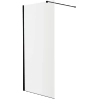 Душевая перегородка Knotlor Velum WI100CG0BL 100 см, профиль черный матовый, стекло прозрачное