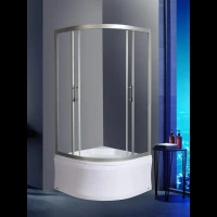 Душевой уголок WeltWasser 100/159 10000004075 100x100 см, профиль матовый хром, стекло прозрачное