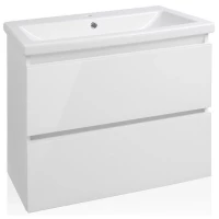 Тумба с раковиной белый глянец 70 см Style Line Даймонд СС-00000498 + ЛС-00000211