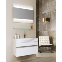 Комплект мебели белый глянец 80 см Aqwella 5 Stars Bergamo Ber.01.08/W + Ber.08.04.D + Ber.02.08