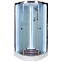 Душевая кабина 80x80x220 см Deto D08SLED матовое