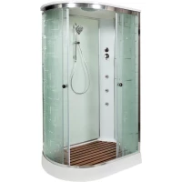 Душевая кабина 120x80x220 см Deto EM1512RGM матовое с прозрачным узором