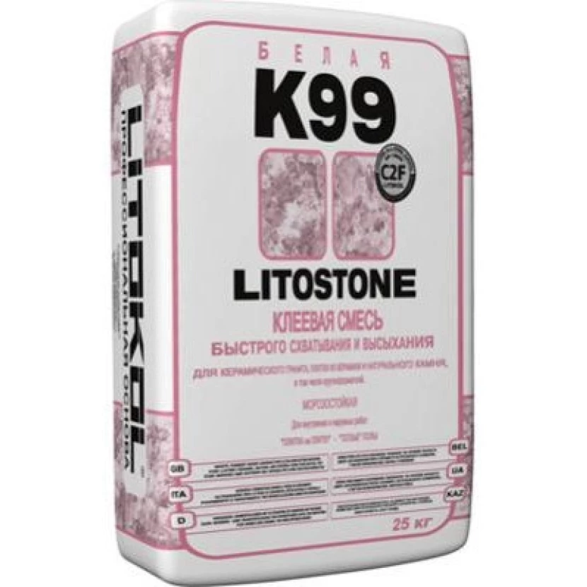 Клей Litokol клеевая смесь для LITOSTONE K99 Белый 25 кг.