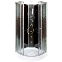 Душевая кабина 100x100x215 см Deto L801NGMBLACK интимато