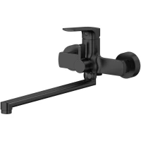 Смеситель для ванны Splenka S30.22.06 универсальный, с душевым гарнитуром, черный матовый