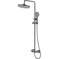 Душевая система Cezares Rain RAIN1-CD-T-GM 250 мм, с термостатом, оружейная сталь матовый