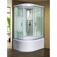 Душевая кабина Мономах XL 110/80/44 МЗ R 10000012120 110x80x230 см R, с крышей, высокий поддон, профиль матовый хром, стекло интимато