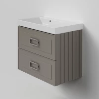 Тумба под раковину La Fenice Cubo Twin FNC-01-CUB-C-80-2 77,6 см, подвесная, бежевый матовый