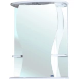 Изображение товара зеркальный шкаф 55x72 см белый глянец l bellezza карина 4611808002019