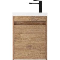 Тумба под раковину Art&Max Family-M Family-M-400-1D-SO-HG 40 см R, подвесная, дуб харбор золотой