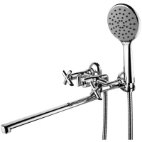 Смеситель для ванны Lemark Practica LM7541C универсальный, с душевым гарнитуром, хром