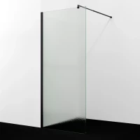 Душевая перегородка WasserKRAFT Rur 30W44MB-TXG 100 см, профиль черный матовый, стекло текстурное