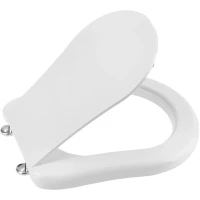 Сиденье для унитаза с микролифтом белый/хром Kerasan Retro New 108901bi/cr