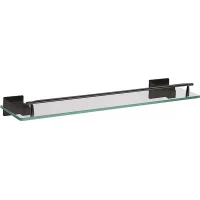 Полка стеклянная Azario Altre AZ-96003B 52,5 см, черный матовый