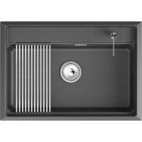 Кухонная мойка Granula 7301i, ШВАРЦ 73x51 см, черный металлик
