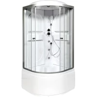 Душевая кабина 80x80x215 см Deto L680GM+EL прозрачное