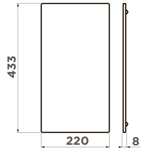 Изображение товара разделочная доска 43,3x22x0,8 см omoikiri cb-sintesi-m-gb графит 4999070