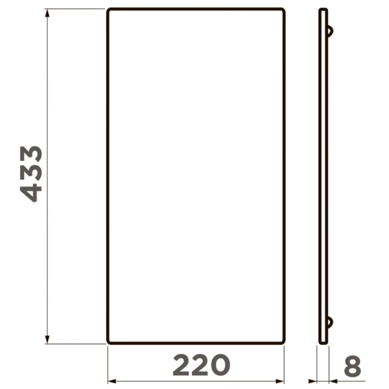 Разделочная доска 43,3x22x0,8 см Omoikiri CB-Sintesi-M-GB графит 4999070
