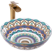 Раковина-чаша Rea Aztec REA-U7501 40x40 см, накладная, мультиколор