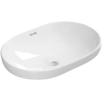 Раковина Oliveeka 6002 60x40 см, встраиваемая сверху, белый