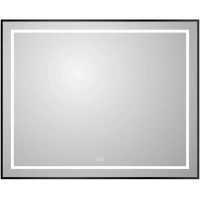 Зеркало BelBagno Kraft SPC-KRAFT-1000-800-LED-TCH-WARM-NERO 100x80 см, с LED-подсветкой, сенсорным выключателем, антизапотеванием, черный