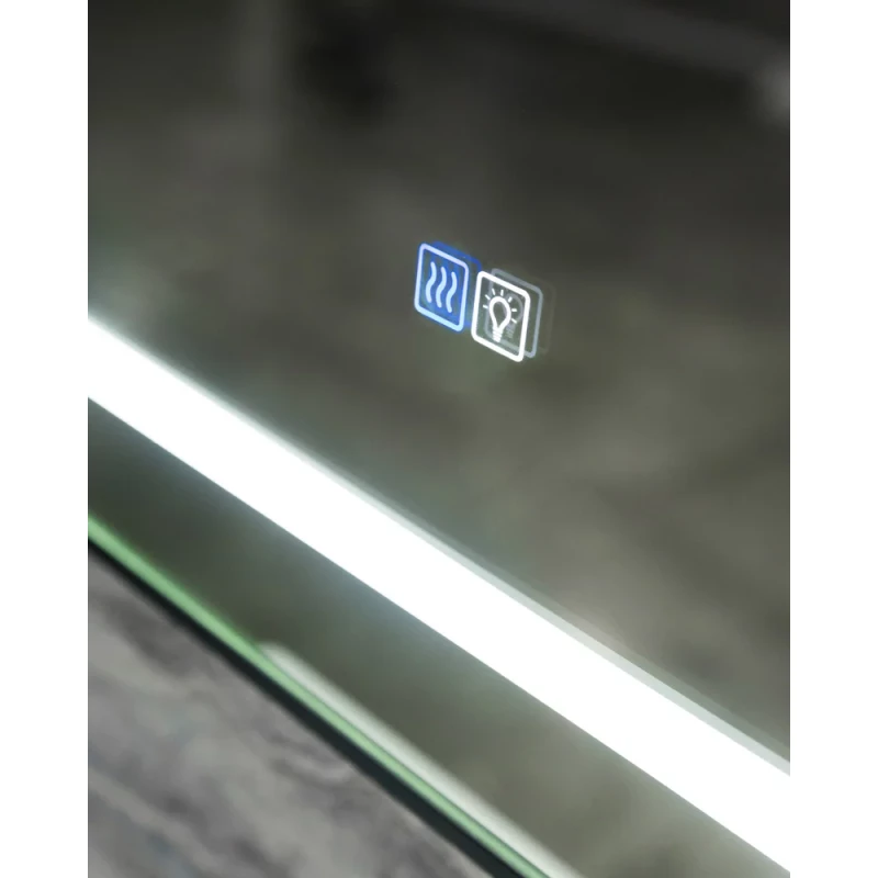 Зеркало BelBagno Kraft SPC-KRAFT-1000-800-LED-TCH-WARM-NERO 100x80 см, с LED-подсветкой, сенсорным выключателем, антизапотеванием, черный