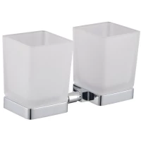 Стакан для зубных щеток Wonzon & Woghand Still WW-6628 двойной, настенный, хром