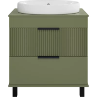 Тумба под раковину Brevita Enfida ENF-06070-0842Я 70,7 см, напольная, со столешницей, зеленый матовый