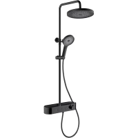 Душевая система AQUAme AQM8009B 260 мм, со смесителем, черный