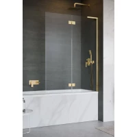 Шторка на ванну Radaway Essenza 8 SL Gold PND II 130 Right 10500130-09-01R 130 см R, профиль золотой, стекло прозрачное